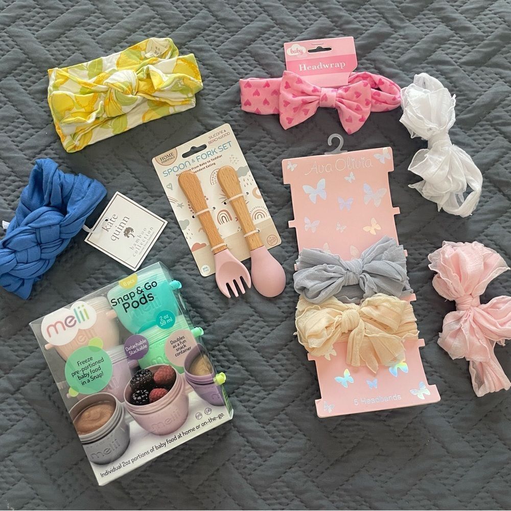 Pastel Hair Accessories Set with Bows and Clips